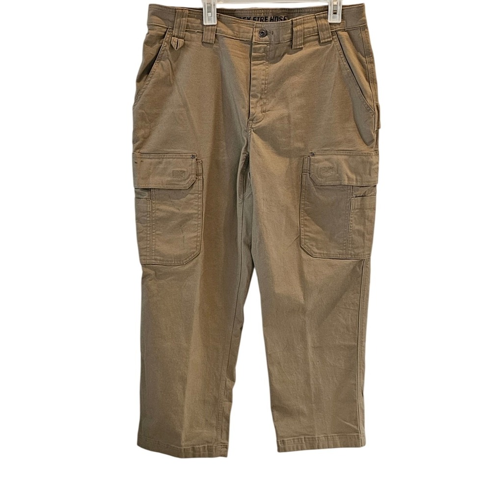 Duluth Trading‎ Co Flex Fire Hose Cargo Pants Mens 38x30 Brown Workwear Utility